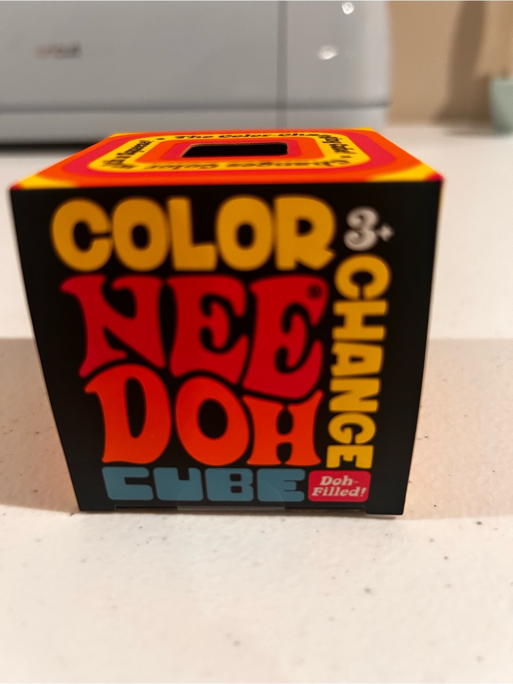 Needoh Color Change Cube Kids Toy -yellow. New. Authentic